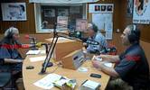 Meir and Nachum Heiman in radio station, Gimmel.